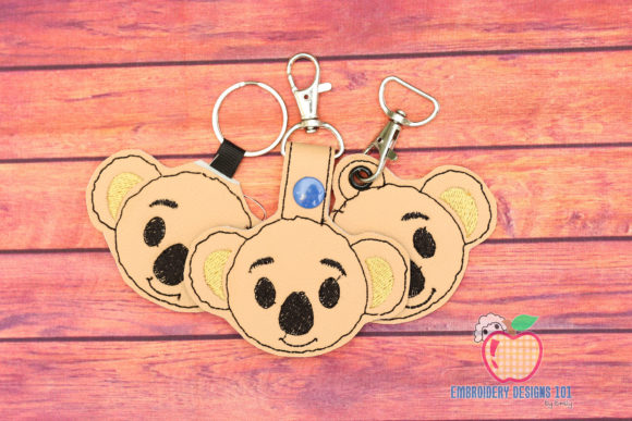 Koala in the Hoop Keyfob