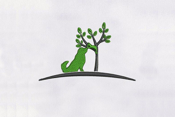 Playful Cat Dog Embroidery Design