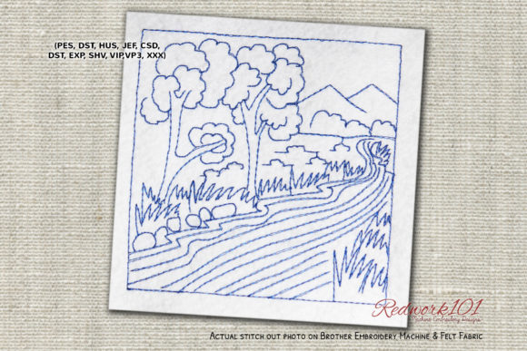 River Scene: A Thoughtful Embroidery Review for Boutique Sweatshirts