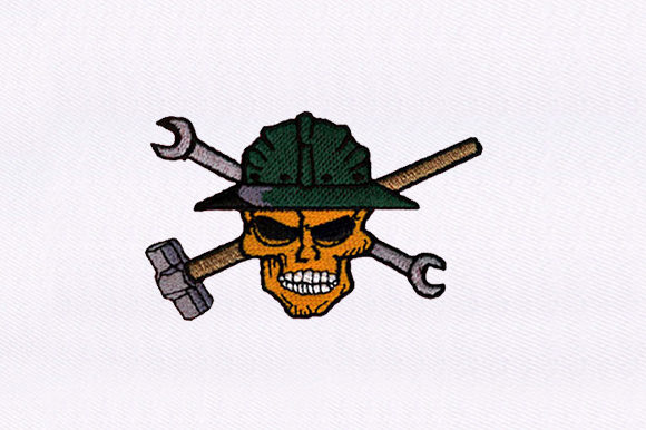 Skull with Tools Design