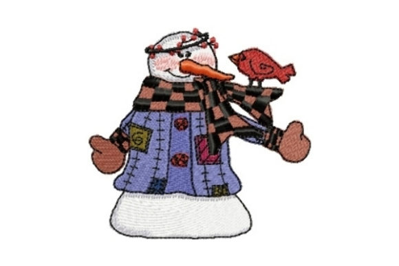 Snowman Tweetie: A Charming, Practical Winter Embroidery Design
