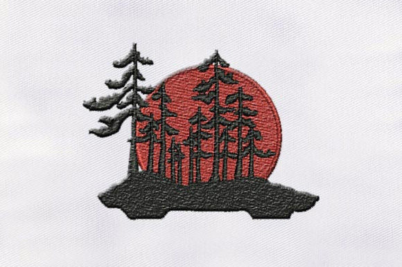 Sunshine Scenery: A Warm, Woodland-Inspired Embroidery Design